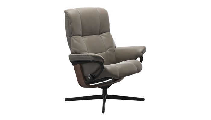 Stressless Mayfair Recliner with Cross Base in Cori Mole Leather